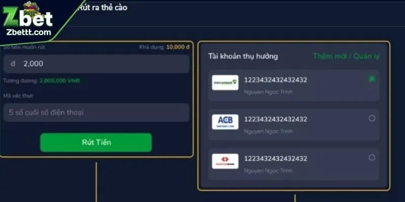 Rút tiền ZBET có ưu điểm gì so với nhiều nền tảng khác