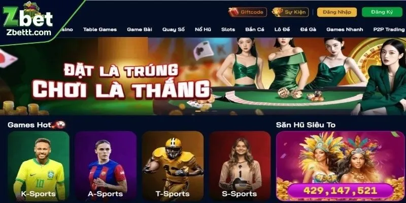 ZBET cung cấp giao diện hiện đại cho hội viên
