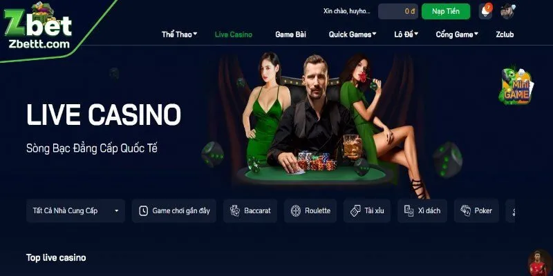 Hệ thống Casino Live hiện đại cho thành viên